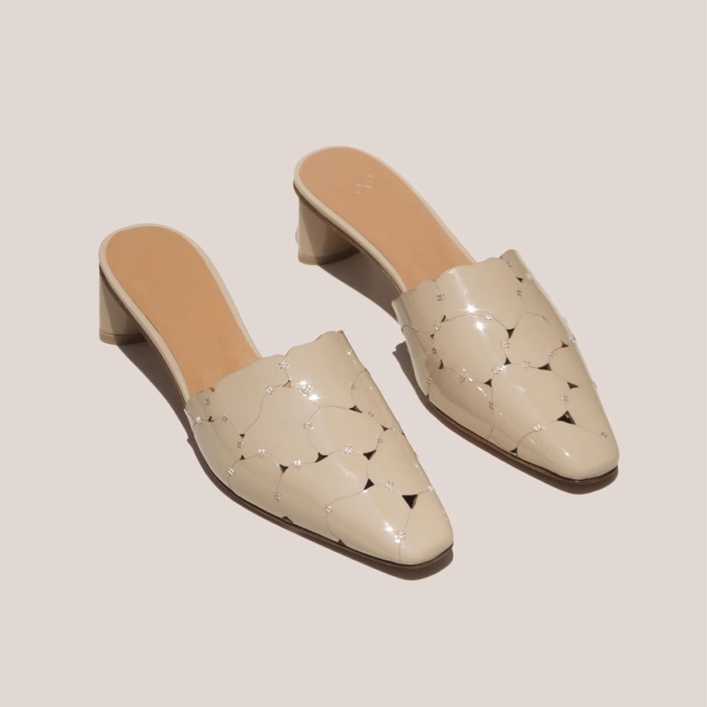 LOQ BEIGE LEATHER MULES | 39